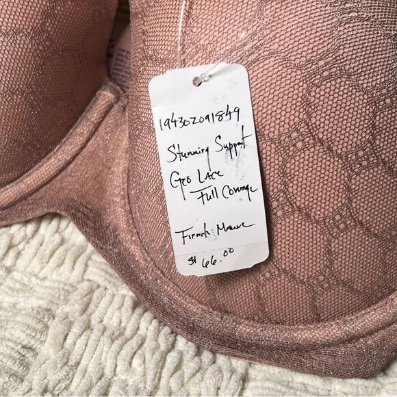 Soma Stunning Support Geo Lace Full Coverage Bra 🌺 Underwire 🌺 Mauve 🌺 32F (D - Picture 3 of 6